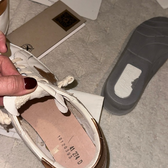 Like new! Size 41 Super-Star Low Top Optic White/Peach Pink - Picture 5 of 5